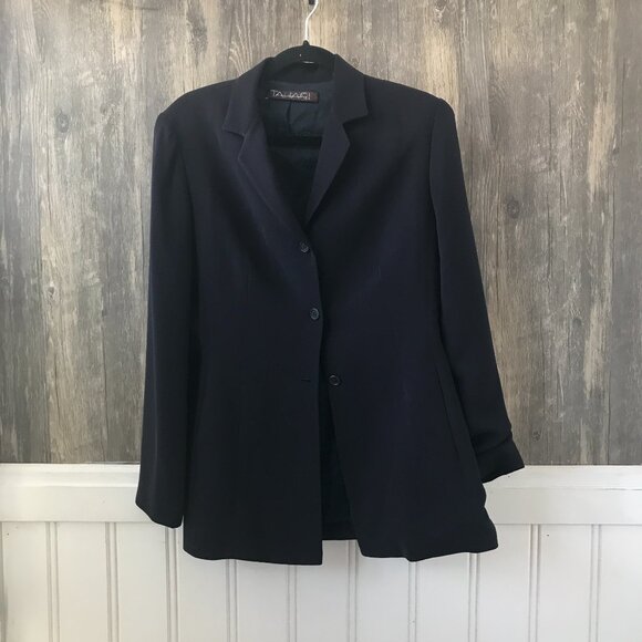Tahari black 3 button suit blazer size 10 - Picture 1 of 3